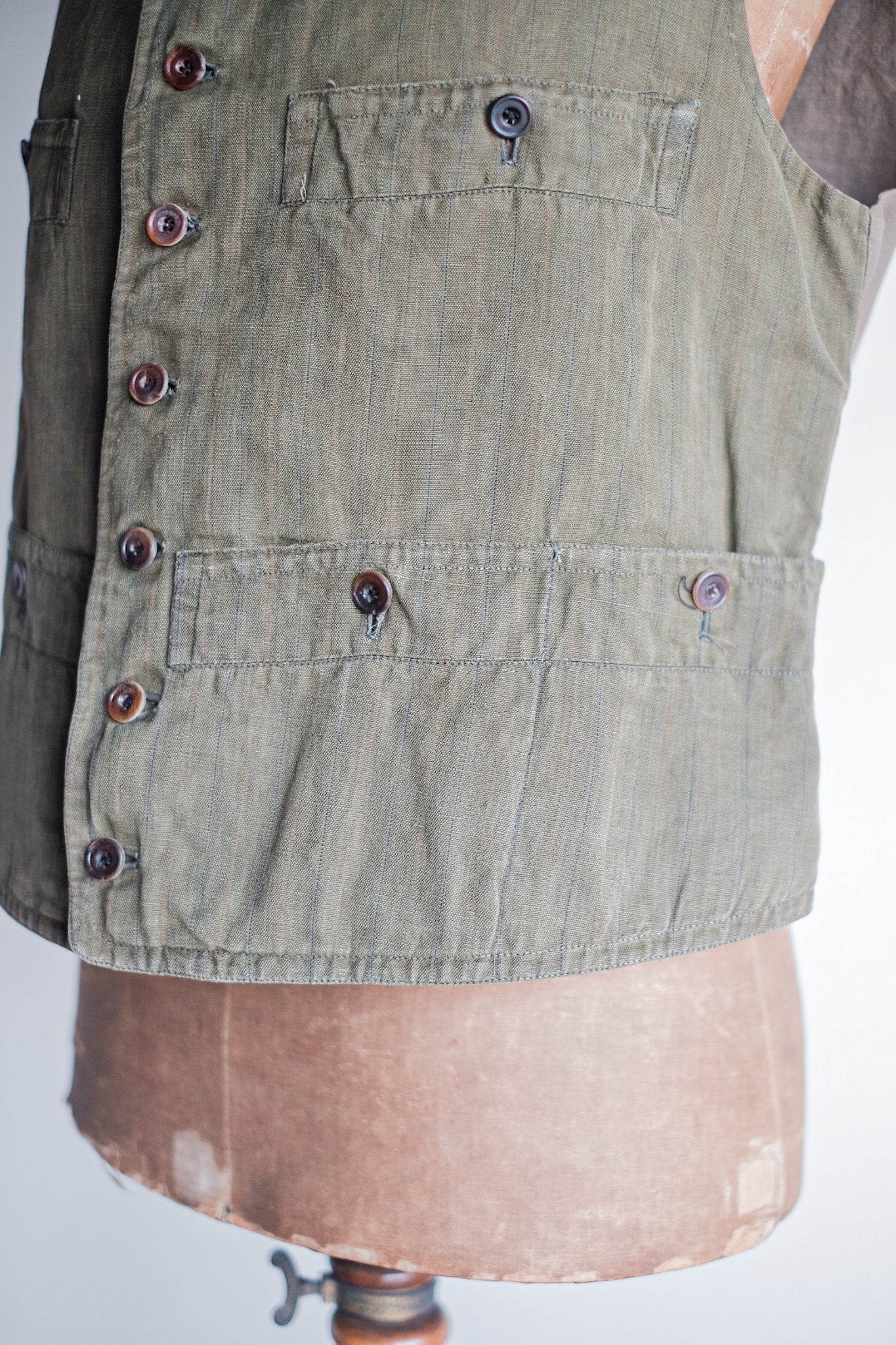 ［~20's］French Vintage Moss Green Hunting Gilet & Jodhpurs "Au Louvre"