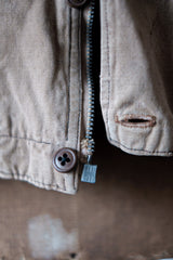 [~ 30's] ผ้าใบผ้าใบผ้าใบวินเทจฝรั่งเศสทำกลับบ้านแจ็คเก็ตทำงาน