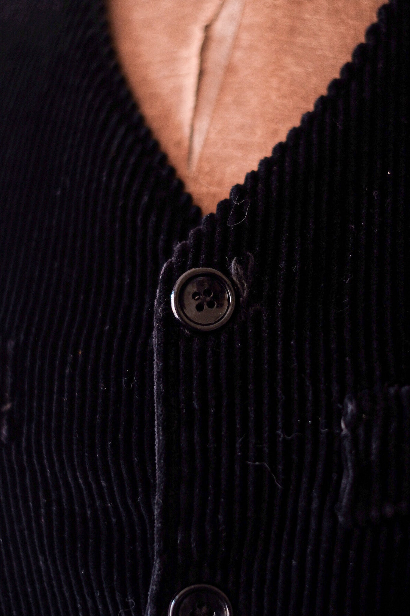 [~ 50 년대] 프랑스 빈티지 블랙 코듀로이 길렛 재킷