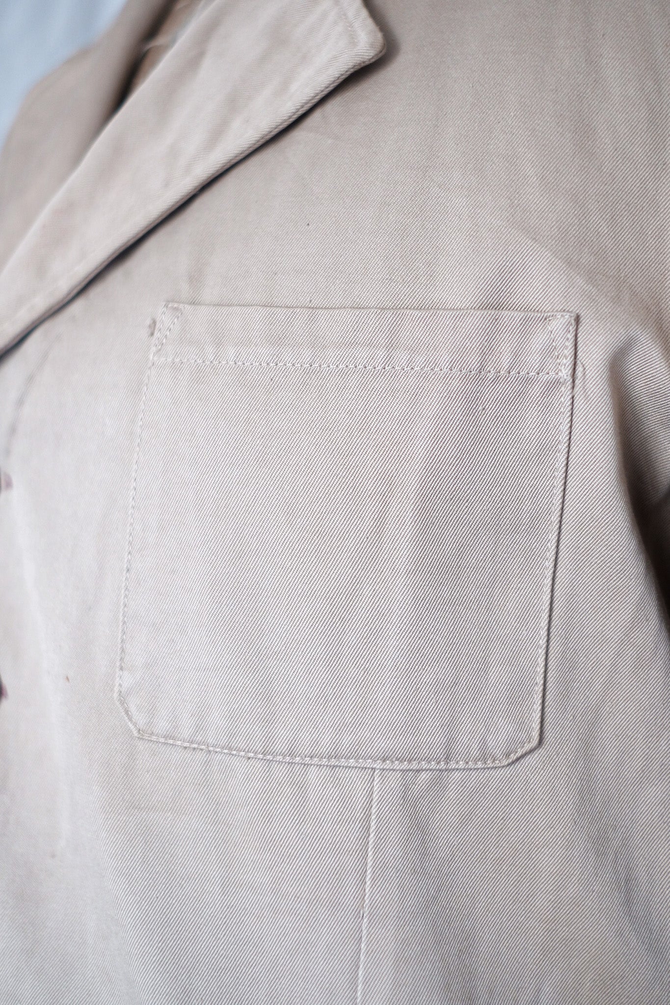 【~40's】French Vintage Cotton Lapel Work Jacket