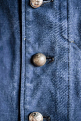 [~ 30's] แจ็คเก็ต French Vintage Indigo Metis Fireman