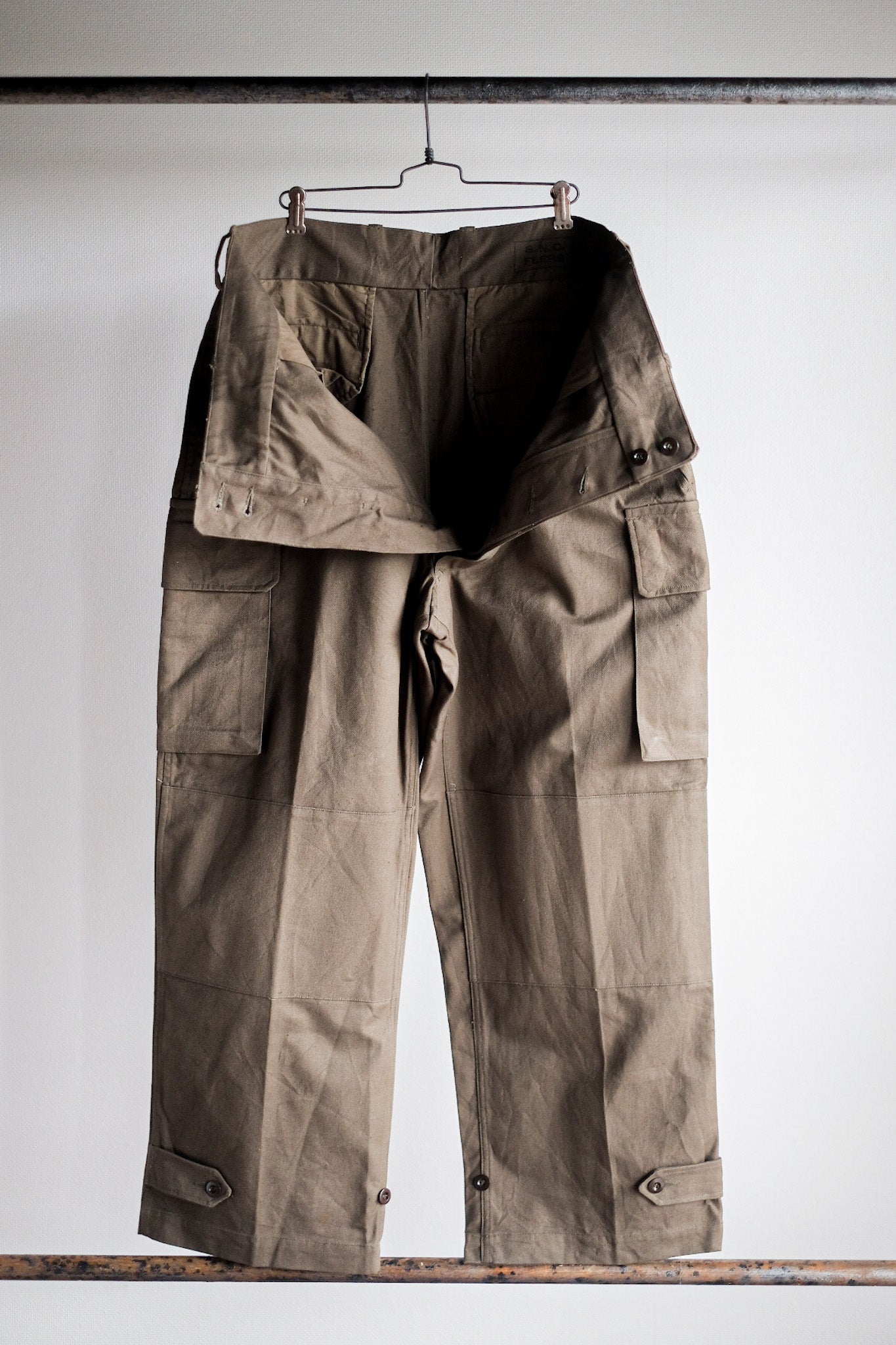 [~ 50's] French Army M47 Field Trousers Size.96c "Dead Stock"