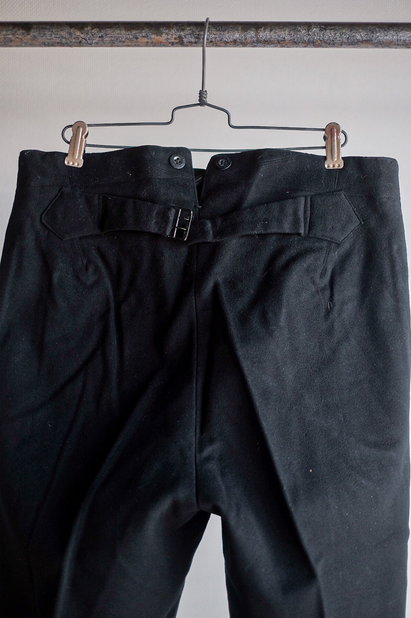 【~40's】French Vintage Side Line Wool Trousers "Dead Stock"