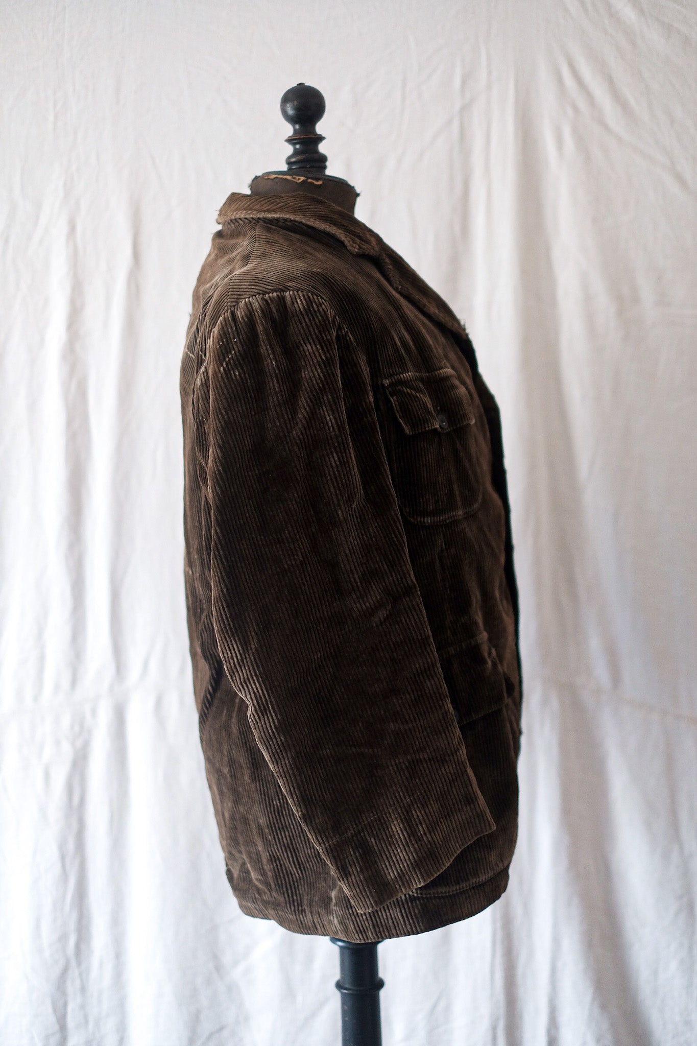【~40's】French Vintage Brown Corduroy Jacket
