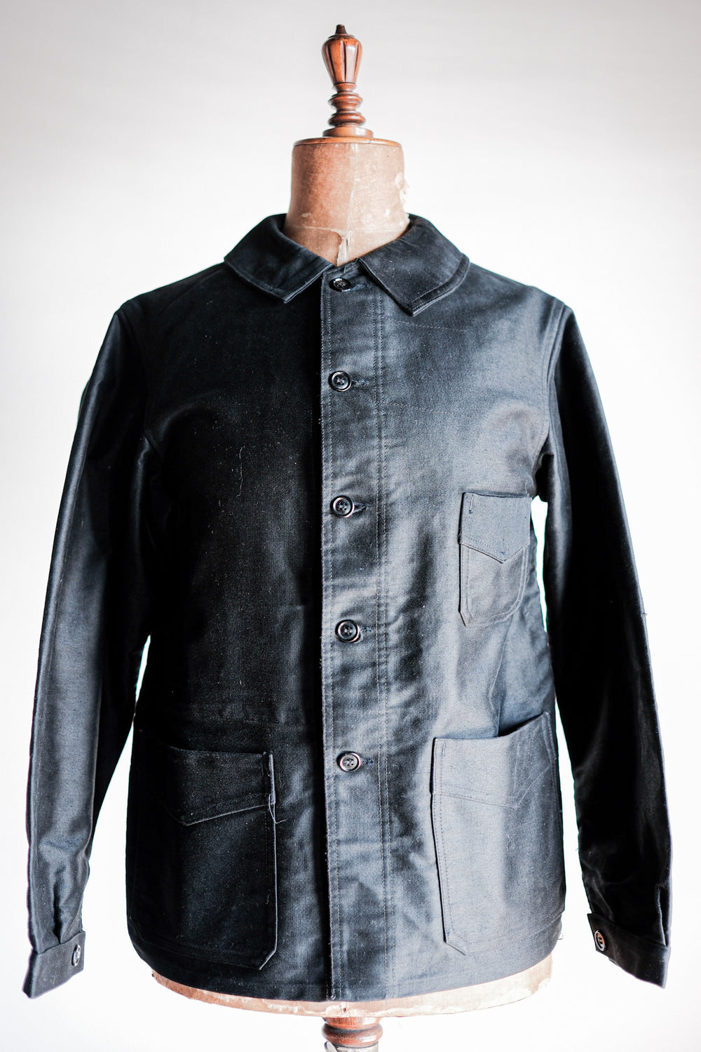 ［~50's］French Vintage Black Moleskin Work Jacket "Dead Stock"