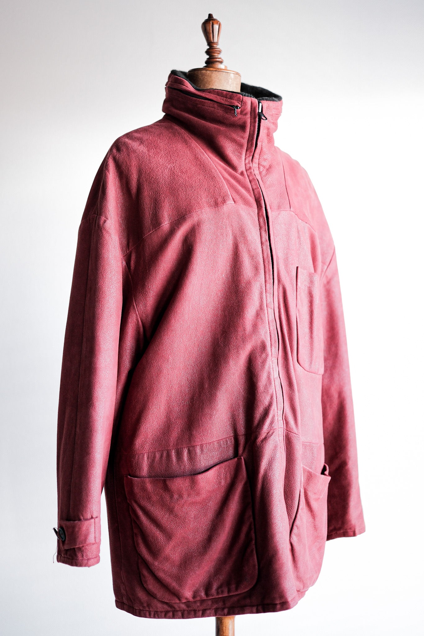 ［~90's］Old SERAPHIN Leather Reverseable Jacket Size.50