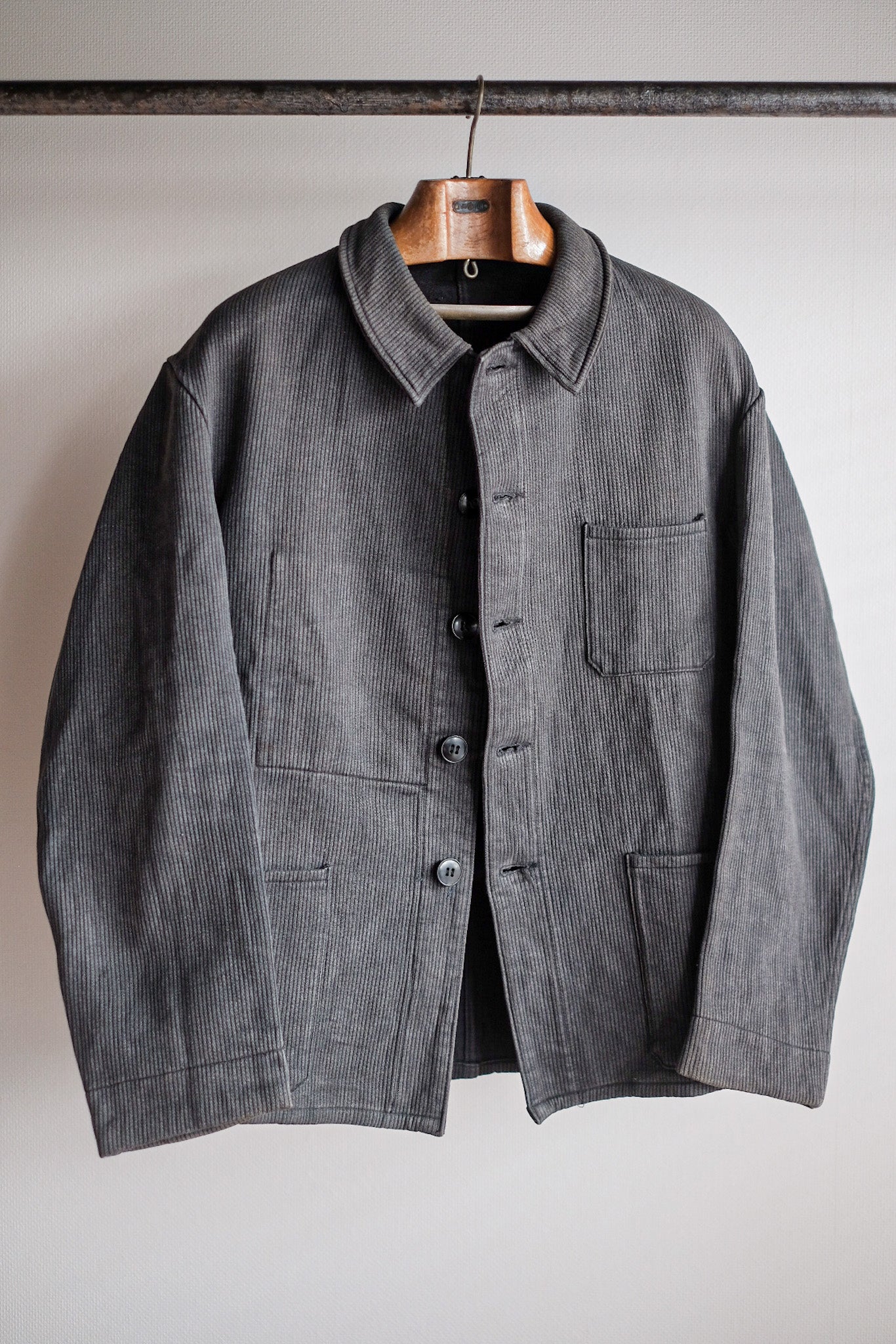［~50’s］French Vintage Gray Cotton Pique Work Jacket