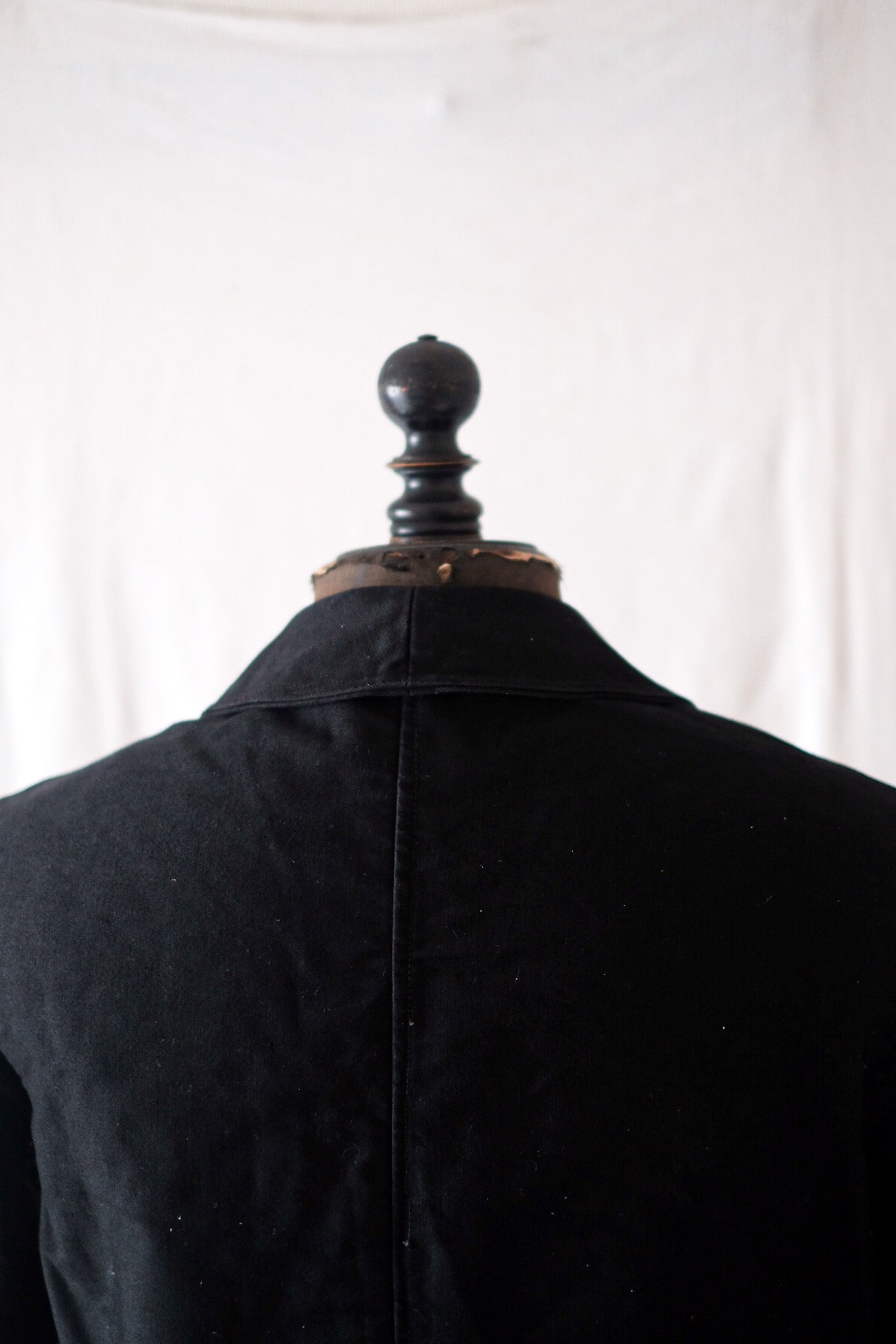 [〜40年代]法國復古“ Le Montst。Michel”黑色摩爾金工作夾克