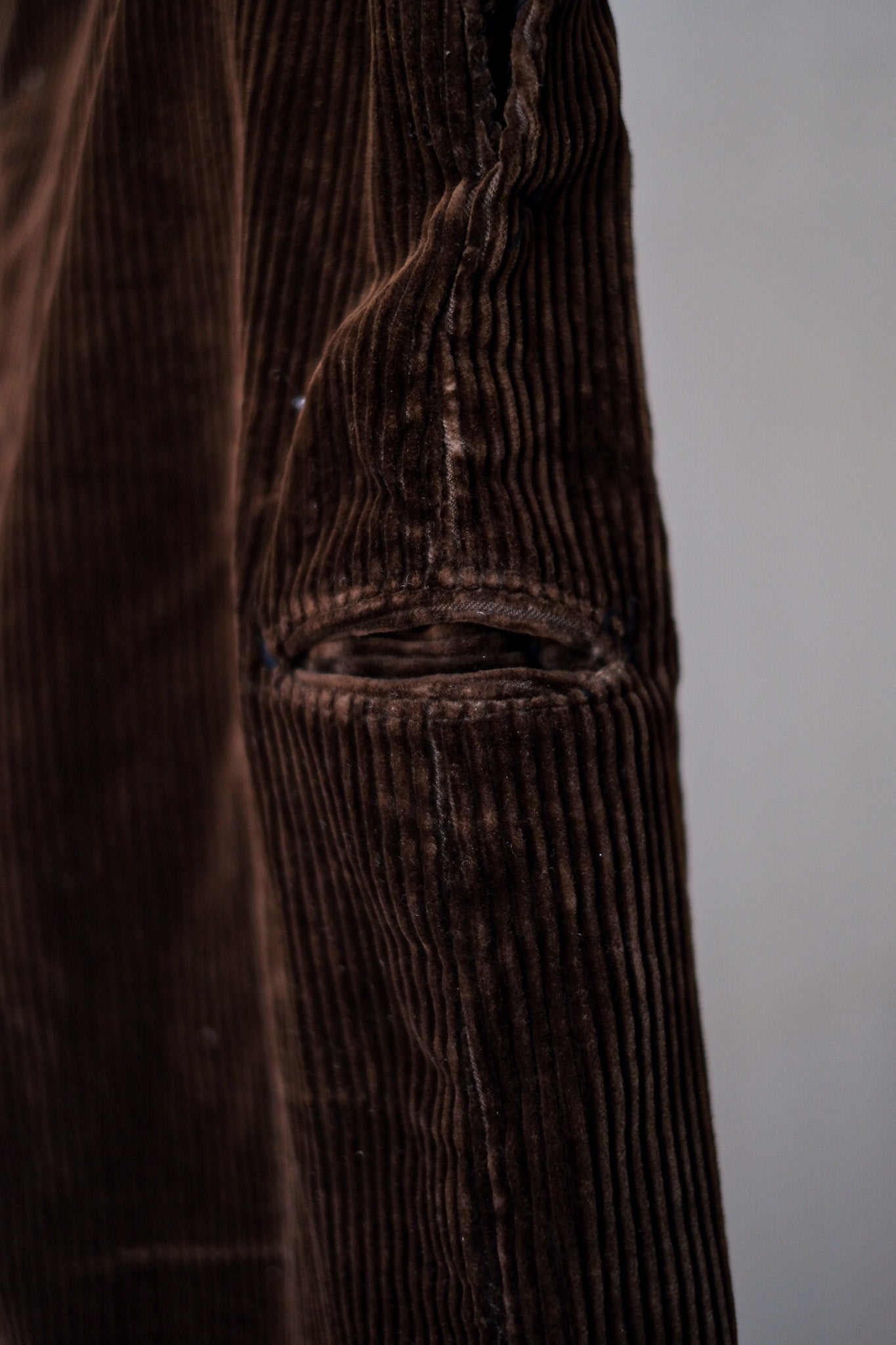 [〜30年代]法國復古棕色燈芯絨工作褲“ crepier”