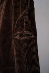 【~30's】French Vintage Brown Corduroy Work Pants "CREPIER"