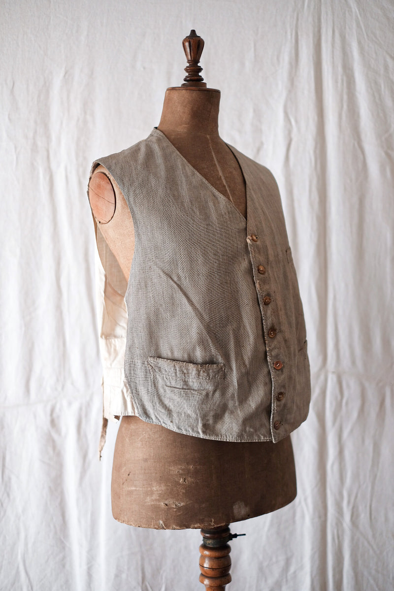 [~ 30's] French Vintage Cotton Gilet