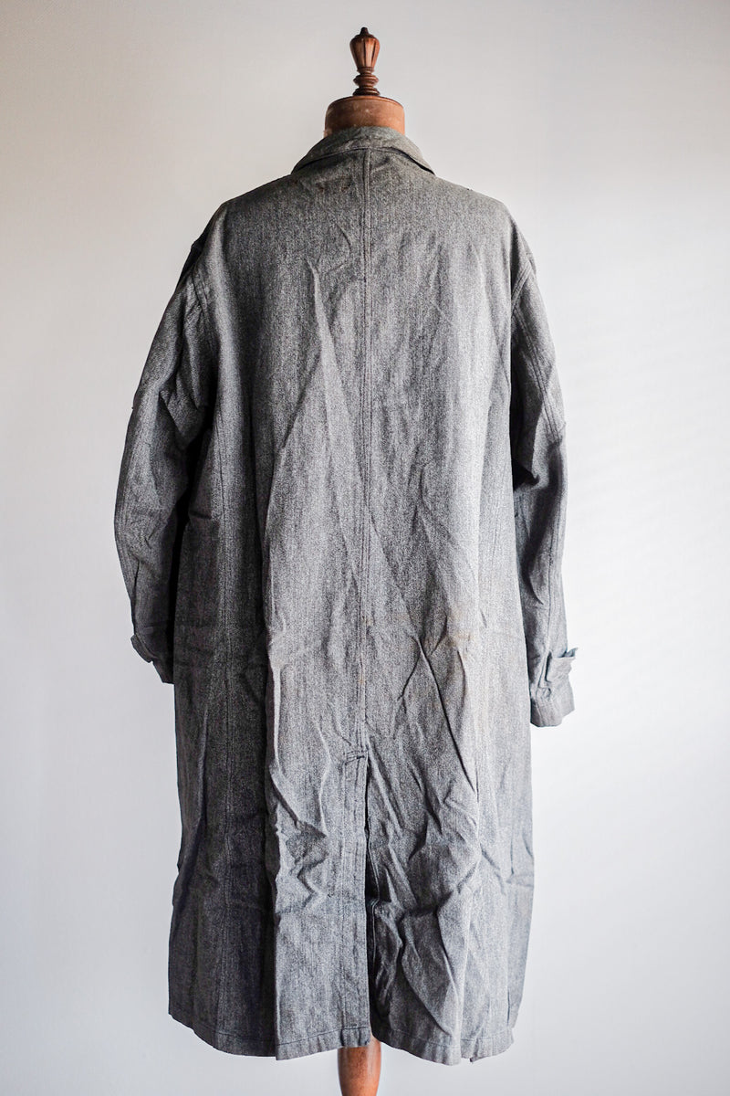 [~ 40's] เสื้อโค้ท French Vintage Black Chambray Atelier