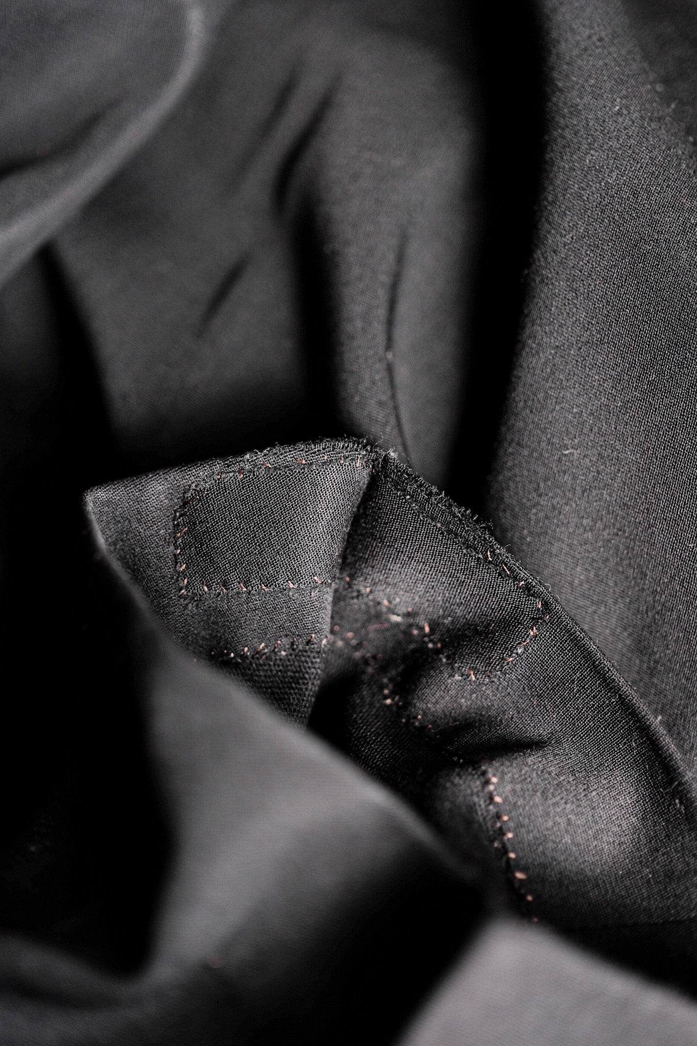 ［~40's］French Vintage Black Wool Trousers