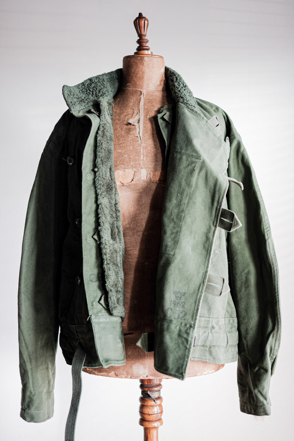 【~60's】Swedish Army Dispatch Rider Motorcycle Jacket With Liner Size.C52