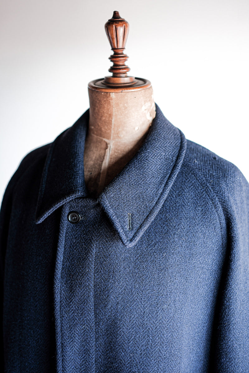 【~80's】Vintage Burberry's Single Raglan Balmacaan Coat Size.54RL "HARRIS TWEED" "Kraft 別注"