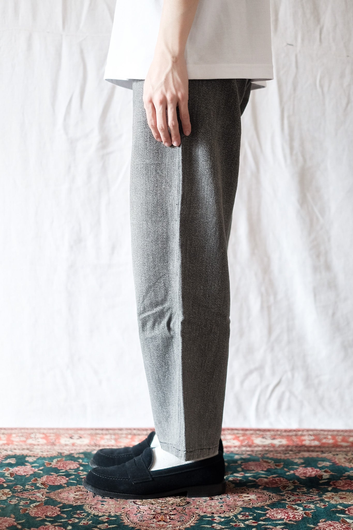 [~ 30's] French Vintage Black Chambray Work Pant