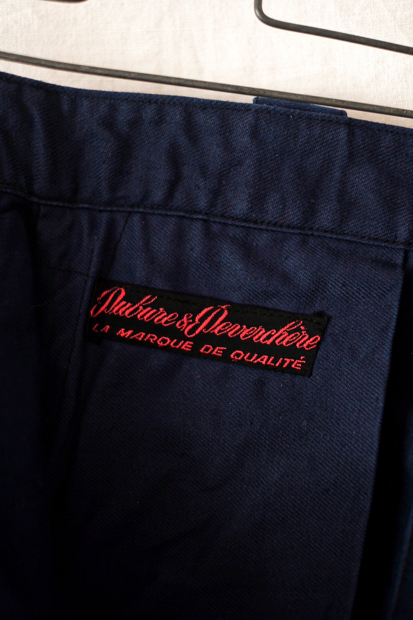 [〜40年代]法國復古藍色摩爾斯金屬褲子褲子“死庫存”
