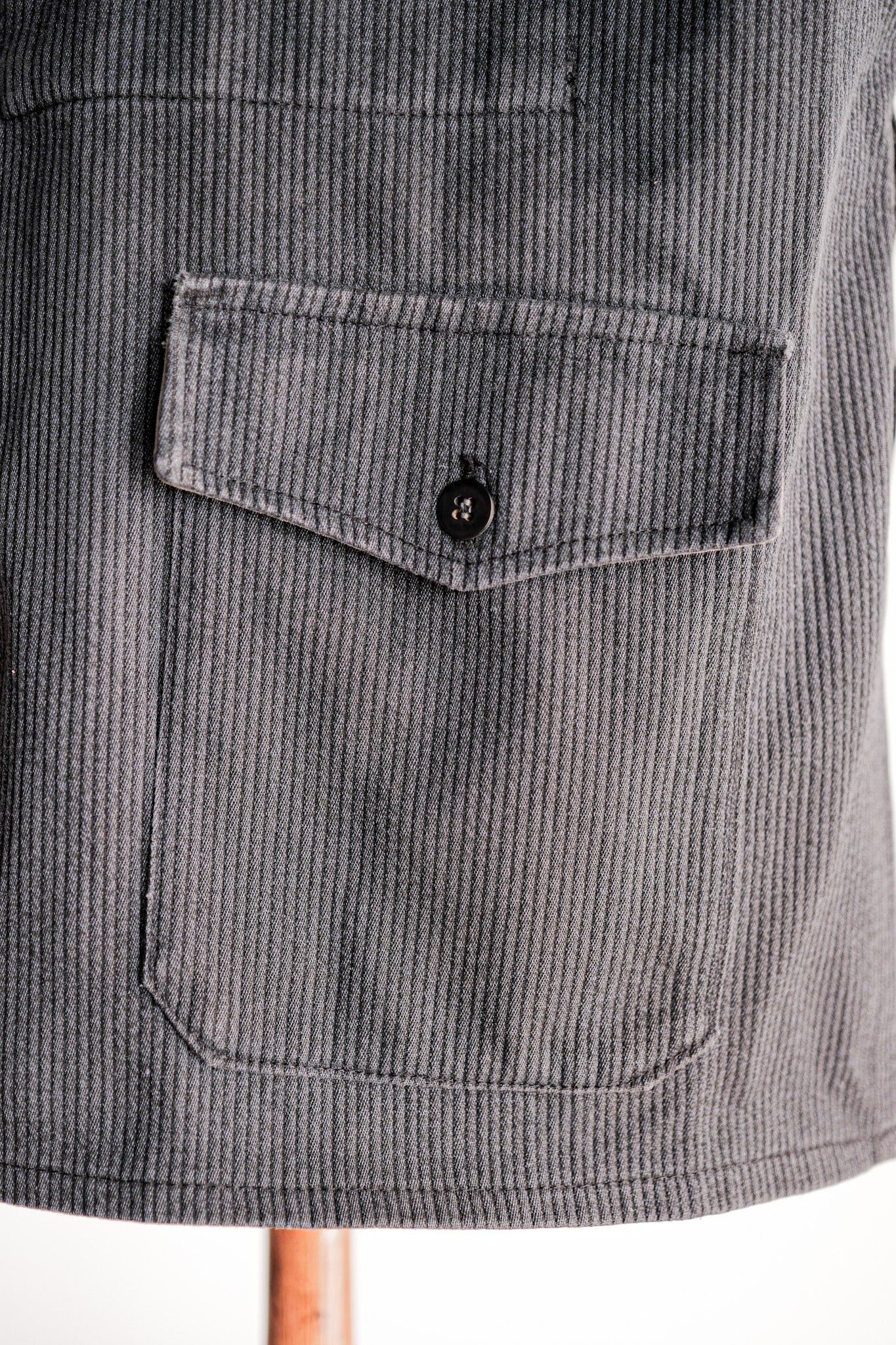 ［~60's］French Vintage Blue Gray Cotton Pique Hunting Jacket