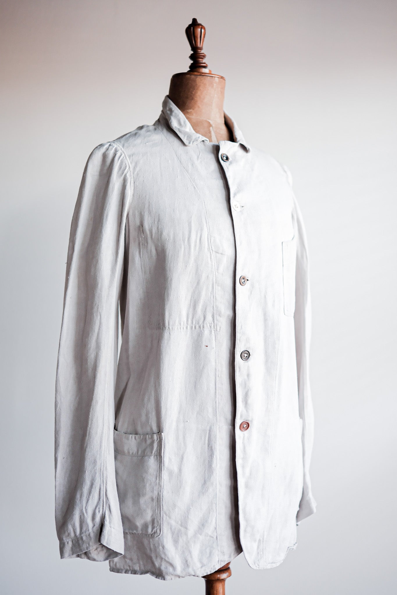 [~ 20's] French Vintage Linen Jacket "Belle Jardiniere"