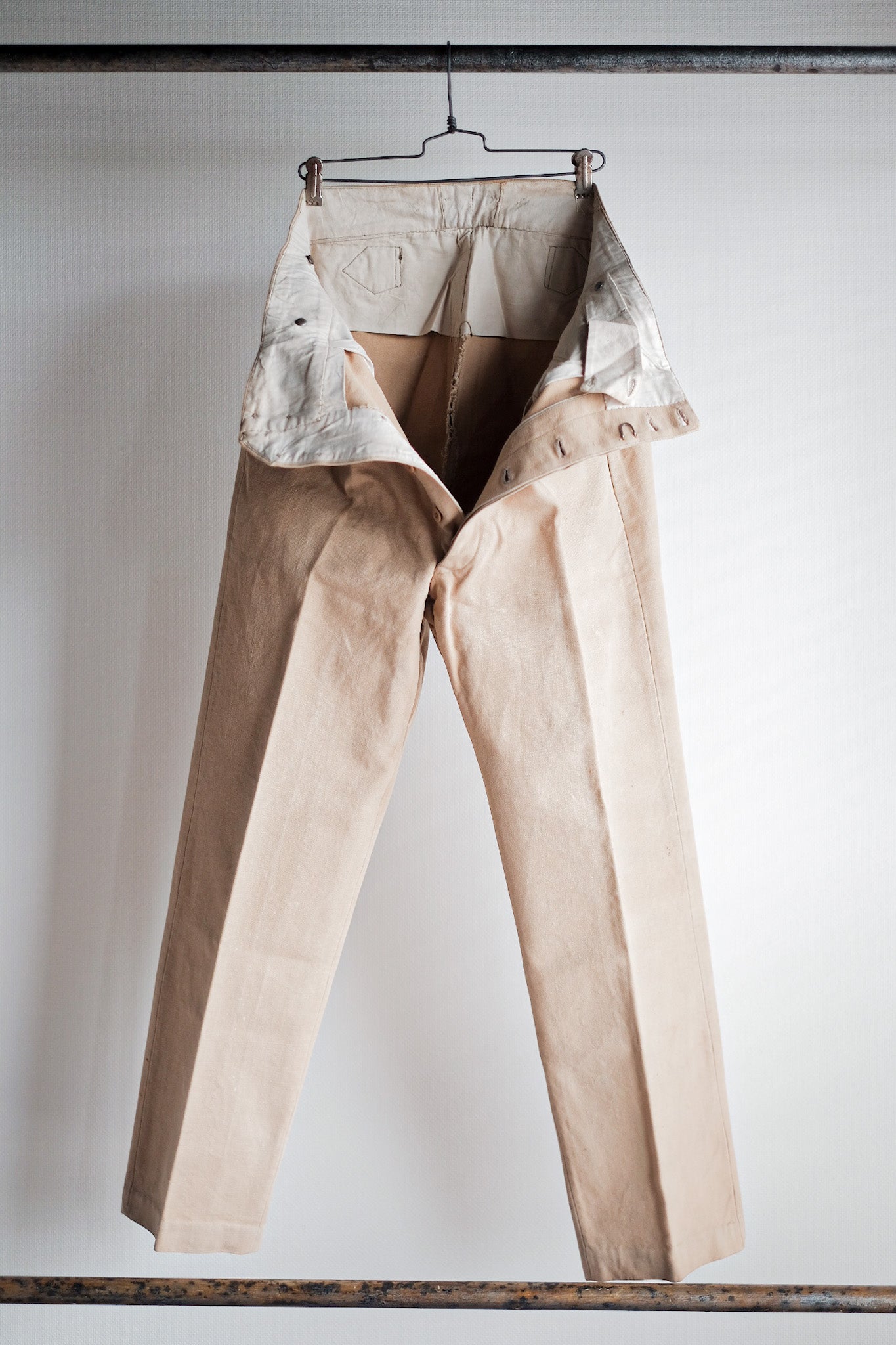［~30's］French Vintage Cotton Canvas Work Pants