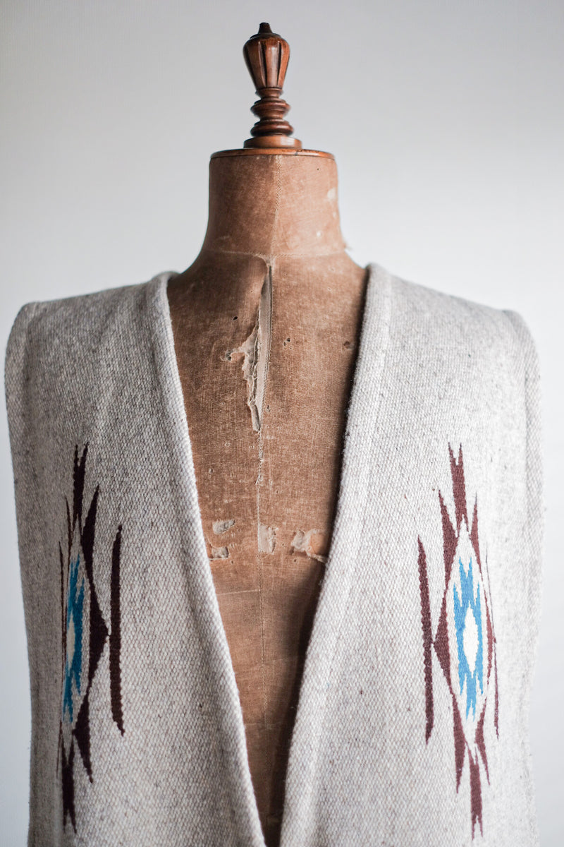 [~ 40's] เสื้อกั๊กผ้าขนสัตว์ Chimayo ของ Ortega Vintage