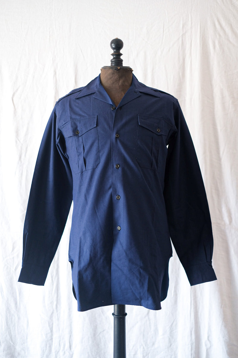 [~ 50's] กองทัพฝรั่งเศส M48 เสื้อเชิ้ต Indigo Metis "Dead Stock"