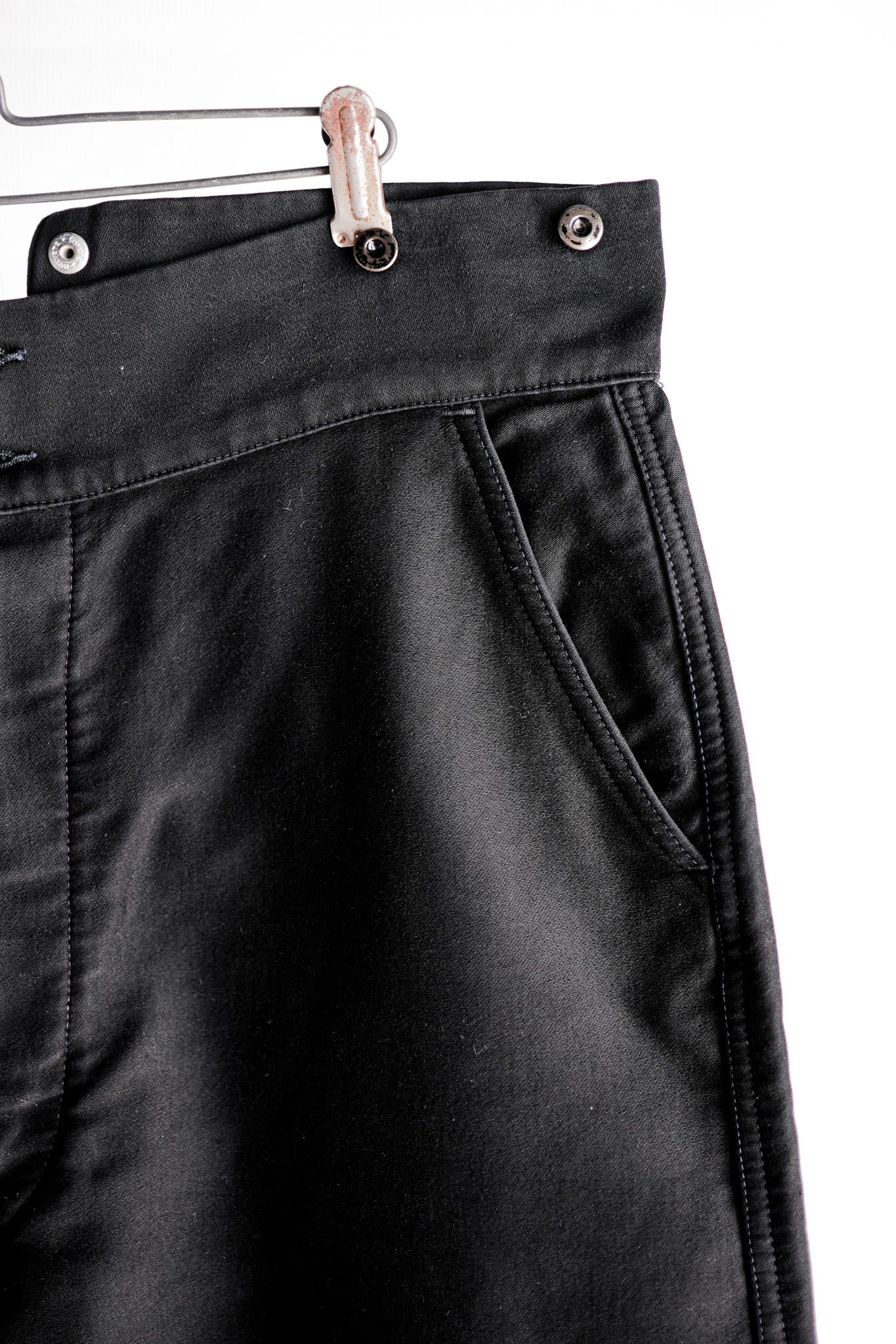 ［~50's］French Vintage Black Moleskin Work Pants "Adolphe Lafont"