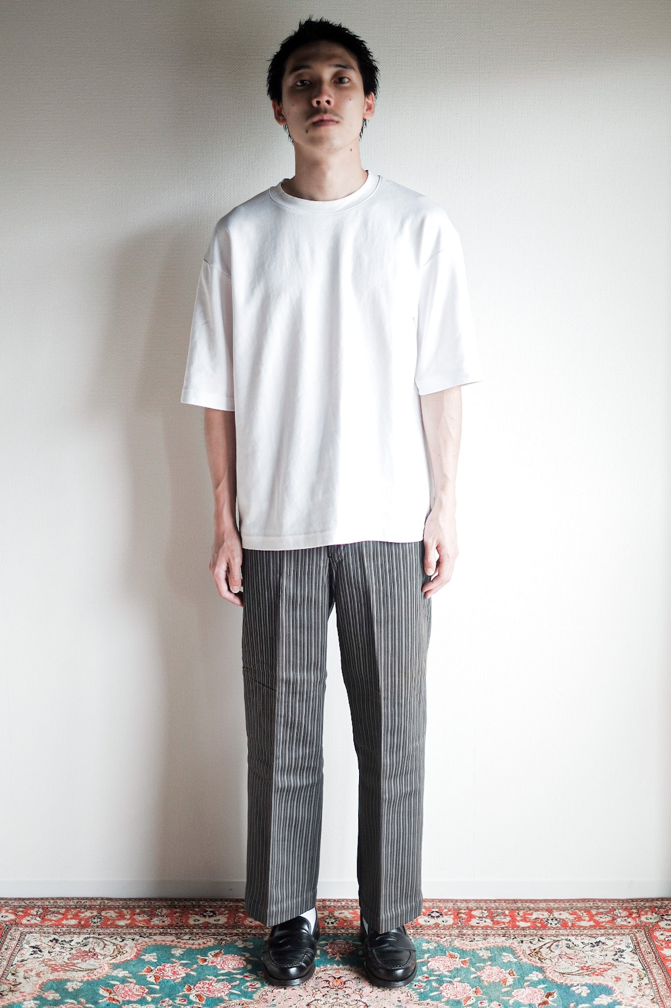 ［~40's］French Vintage Cotton Pique Striped Work Pants "Dead Stock"