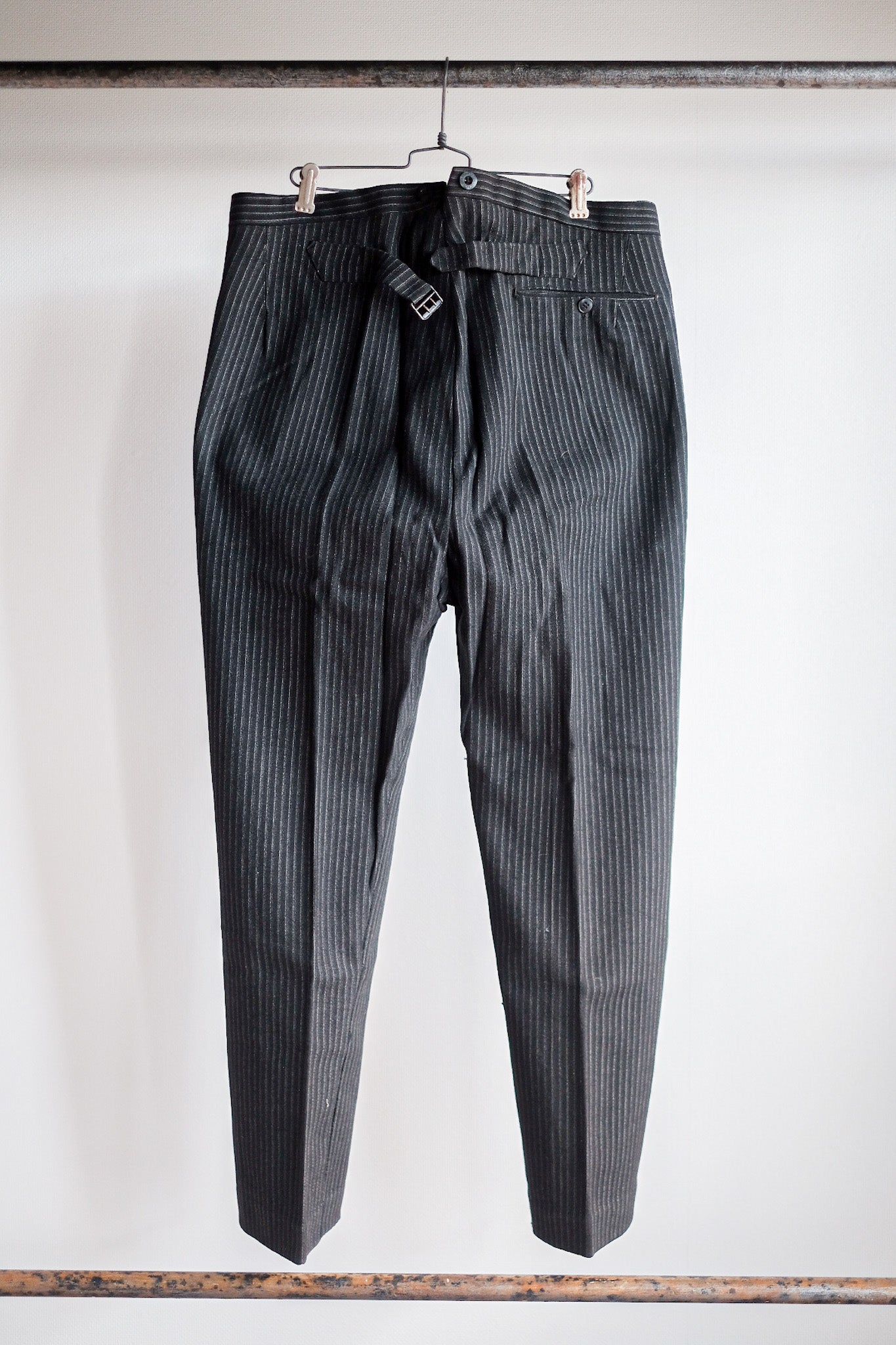 【~30's】French Vintage Wool Striped Work Pants