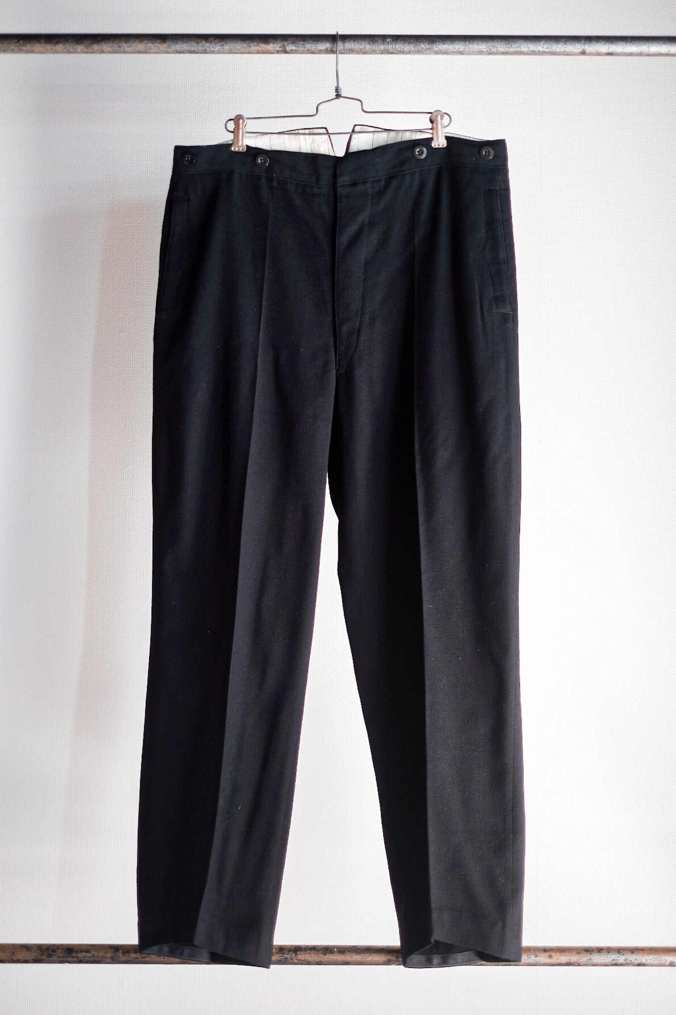 [~ 40's] German Vintage Black Wool Trousers