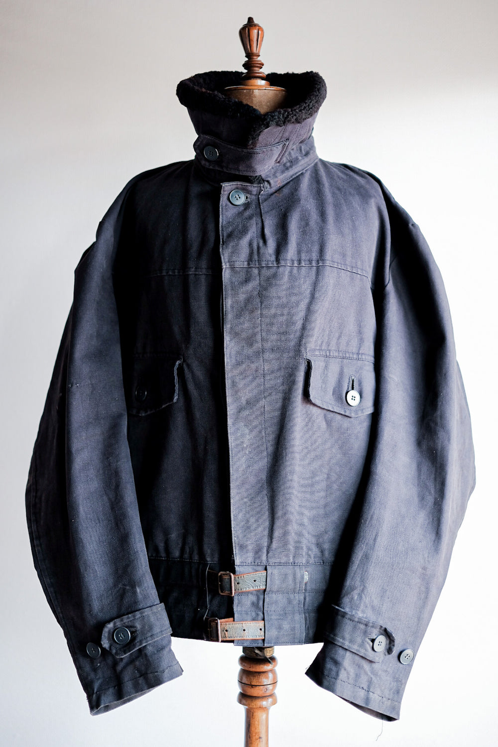 【~50’s】Swedish Army Motorcycle Jacket “Black Color”