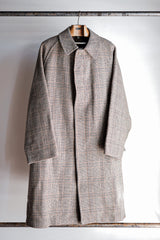【~80's】Vintage Burberry's Single Raglan Balmacaan Coat Size.54R "Saddle Tweed"