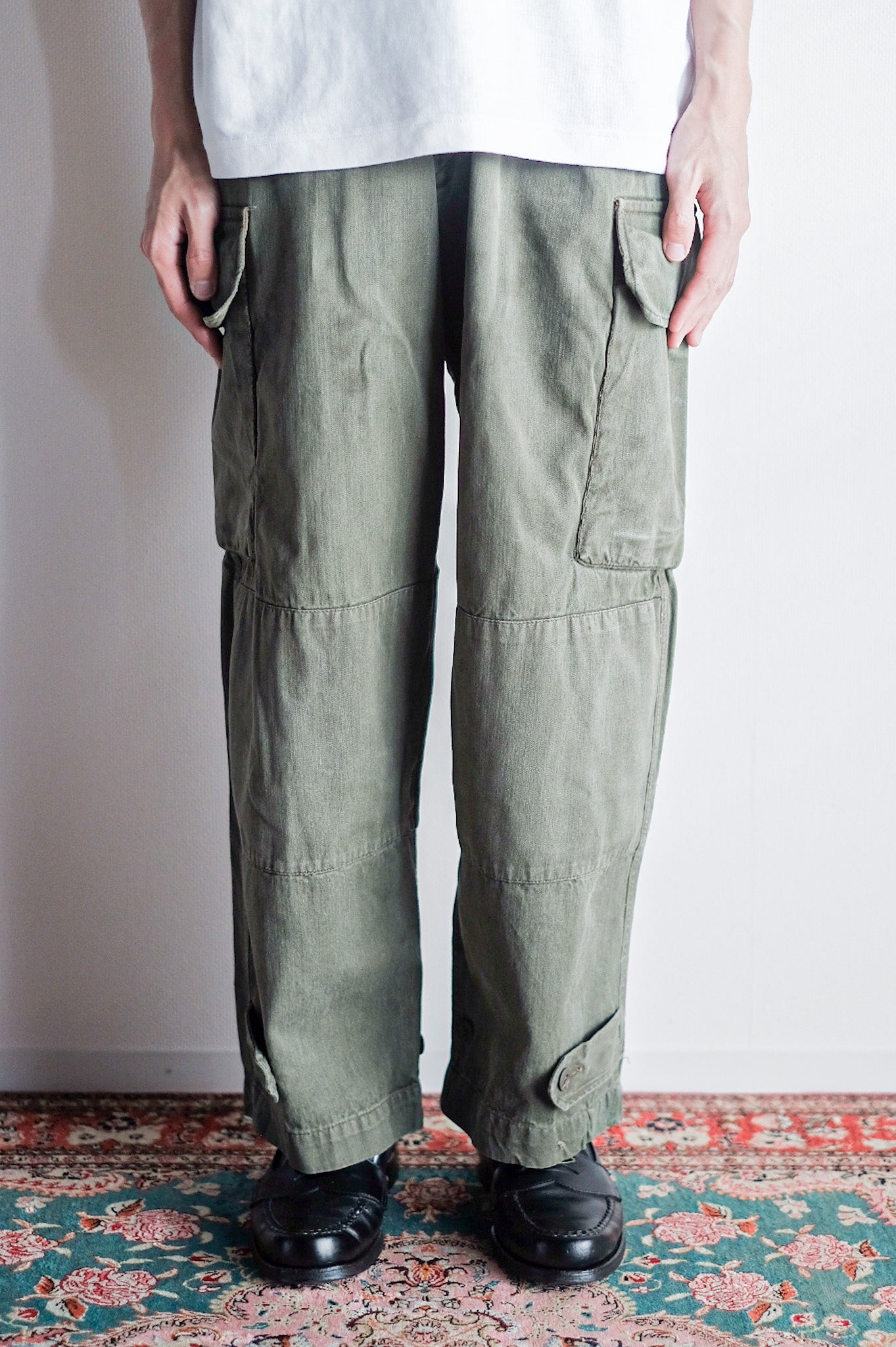 [~ 60's] French Air Force M47 Field Trousers Size.84c