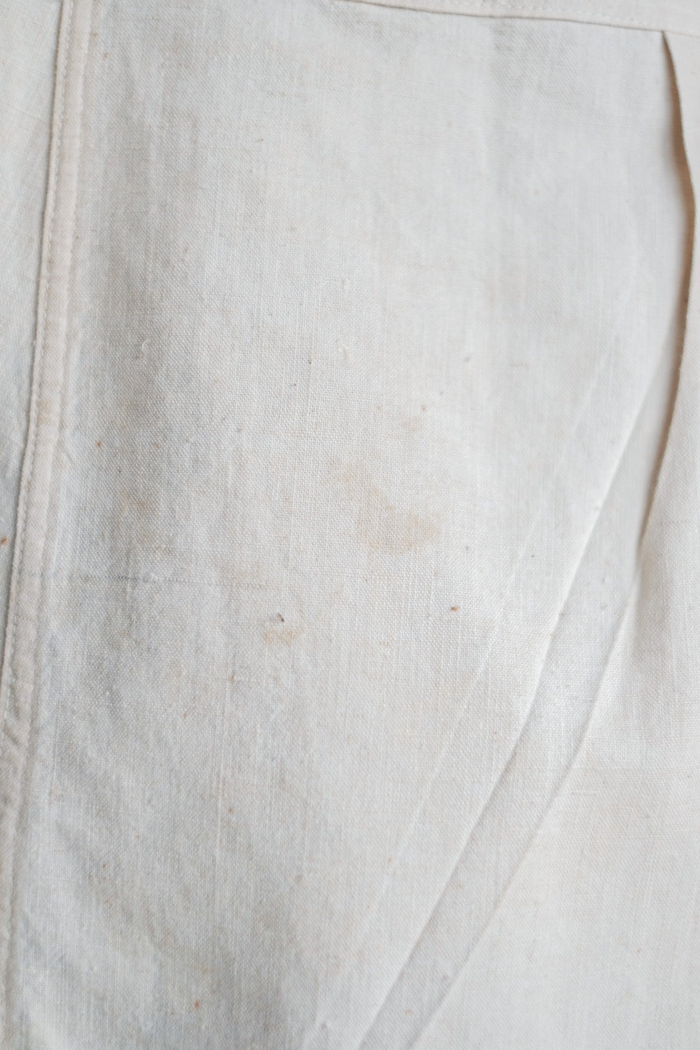 ［~50's］French Army Linen Jacket Hospital Military "Dead Stock"