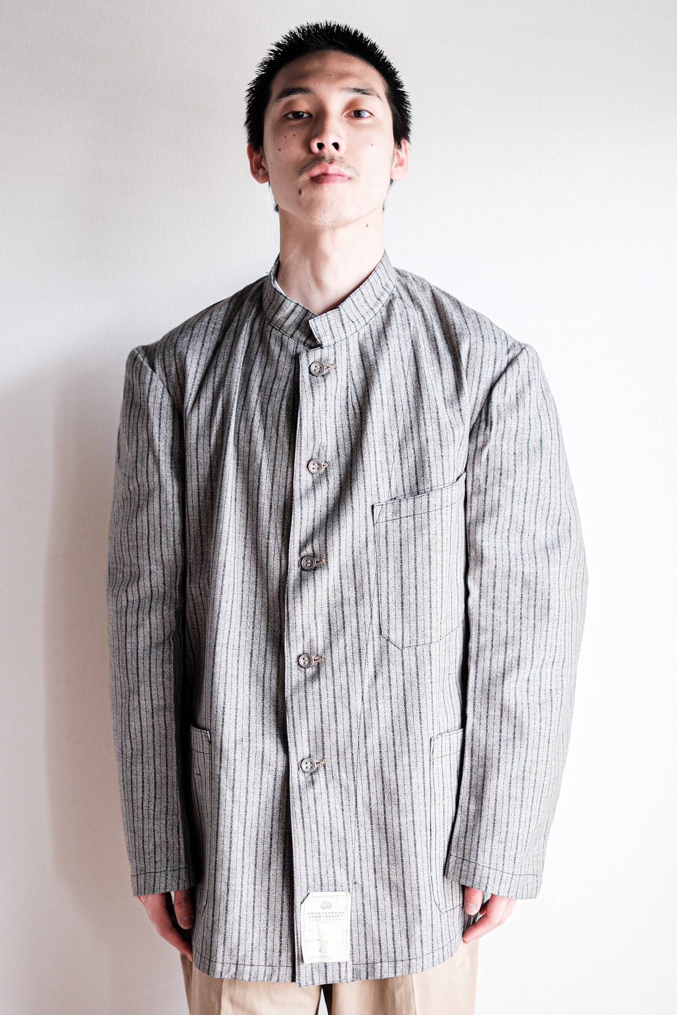［~40’s］Swedish Army Stand Collar Hospital Jacket “Dead Stock”