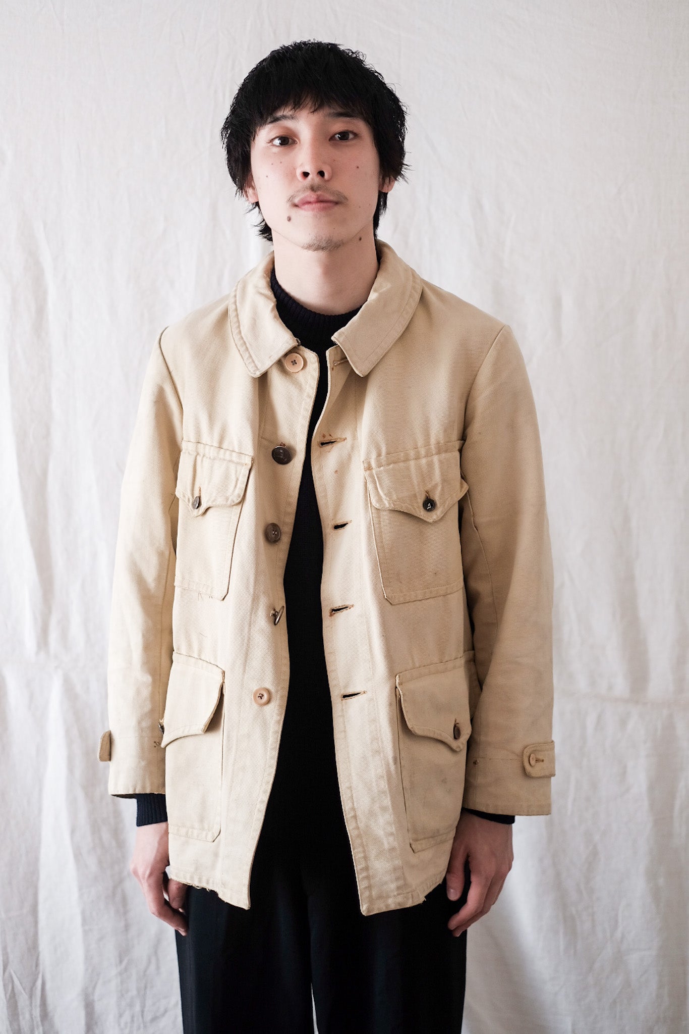 【~30's】French Vintage Cotton Canvas Hunting Jacket