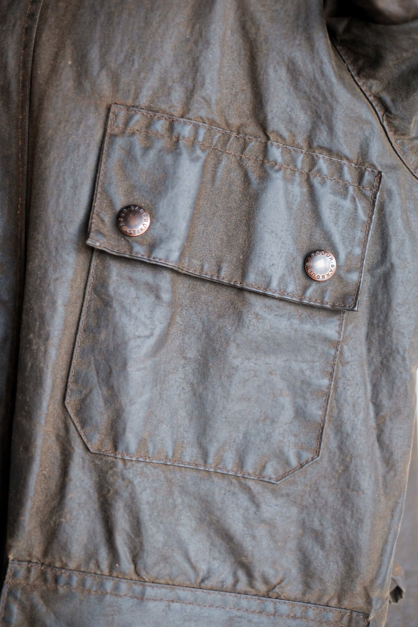[~ 80's] Vintage Barbour "Solway Zipper" พร้อม Hood 2 Crest Size.40