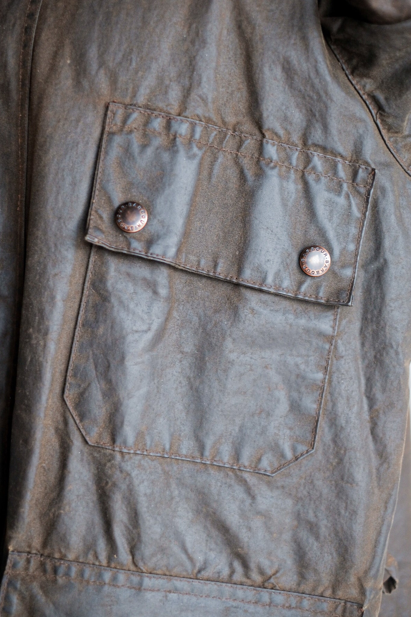 ［~80's］Vintage Barbour "SOLWAY ZIPPER" With Hood 2 Crest Size.40