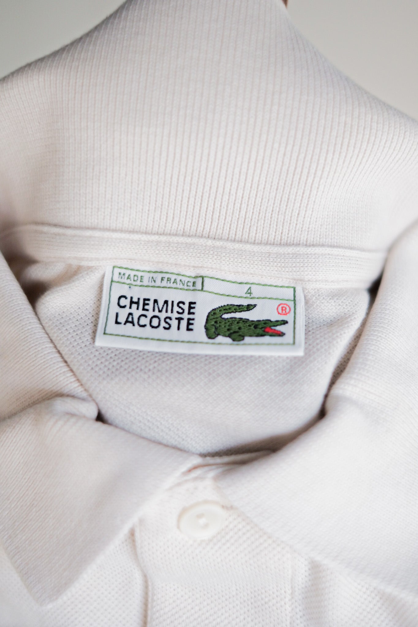 ［~80's］CHEMISE LACOSTE S/S Polo Shirt Size.4 "Ecru"