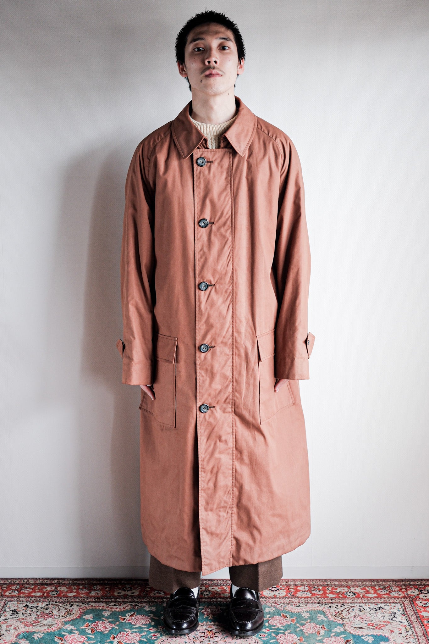 ［~80's］Vintage Aquascutum Single Raglan Soutien Collar Coat