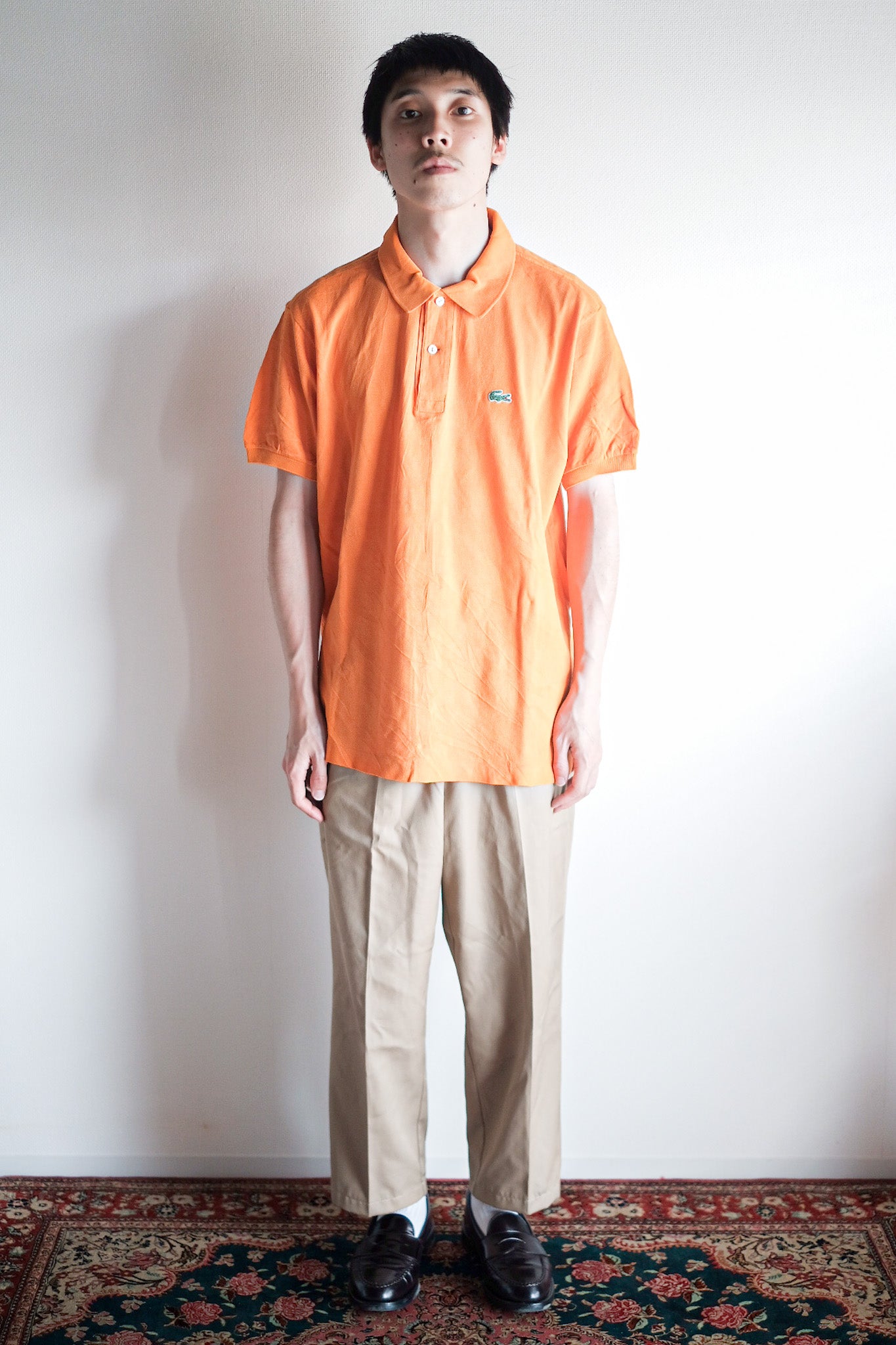 [~ 80's] Chemise Lacoste S/S Polo Shirt Size.5 "Orange"