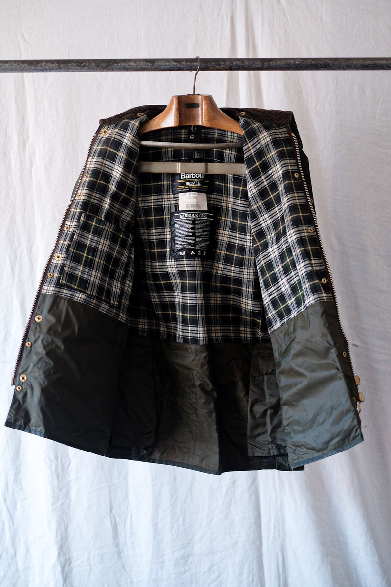 【~90's】Vintage Barbour "BEDALE" 3 Crest Size.38