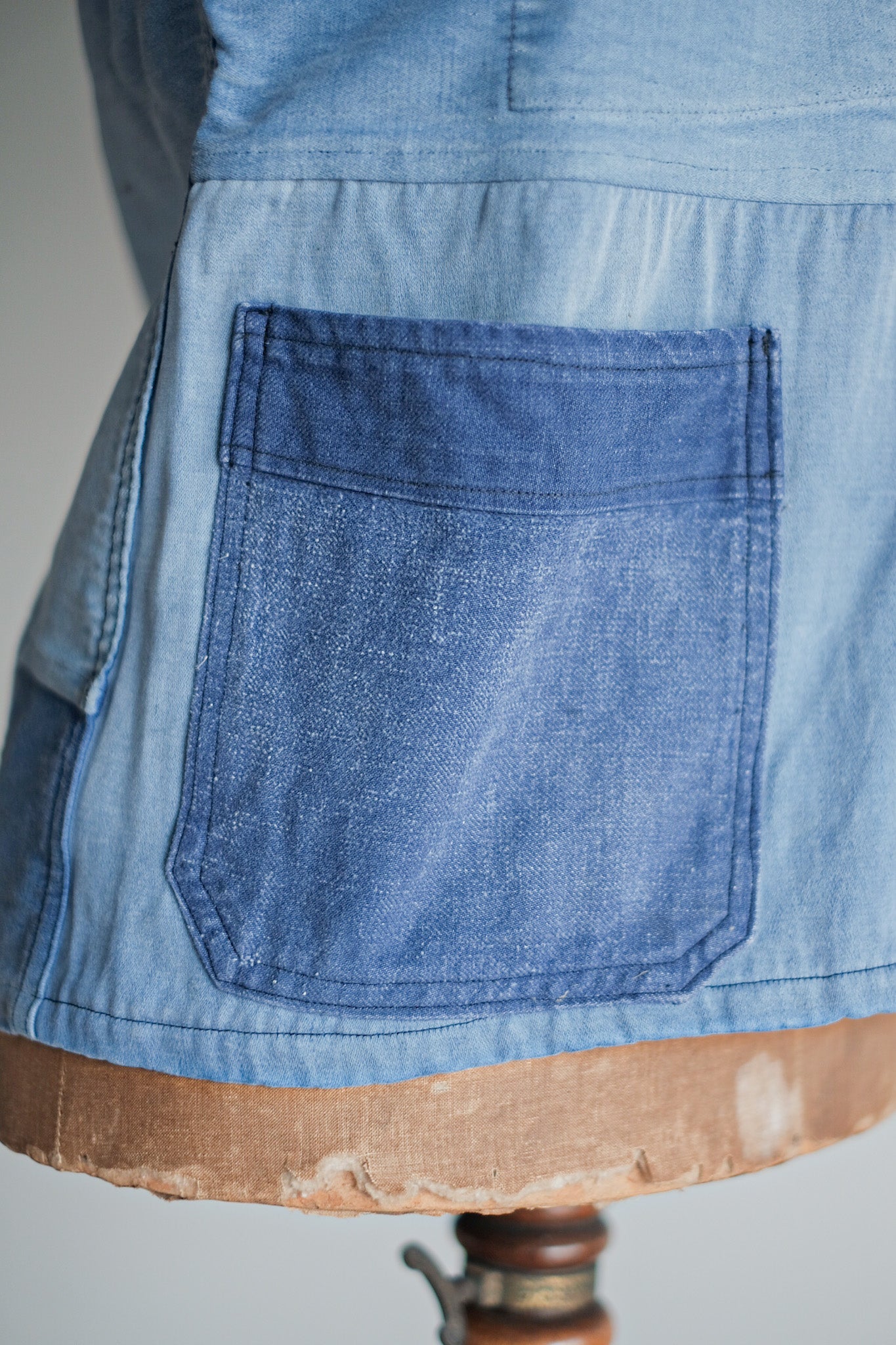 ［~50's］French Vintage Blue Moleskin Work Jacket "Le Mont St. Michel"