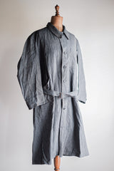 [~ 50's] French Vintage PTT Black Chambray Atelier Coat "Dead Stock"