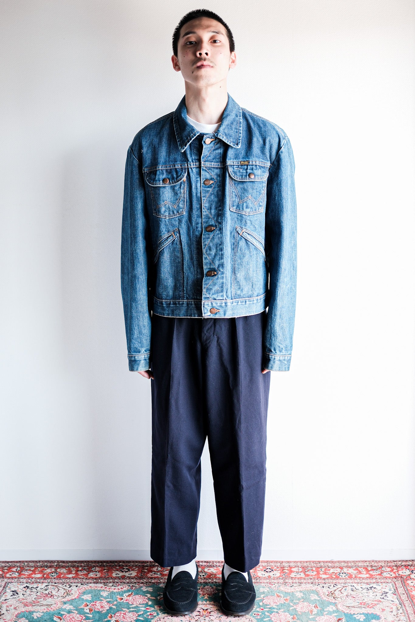【~70's】Vintage Wrangler 124MJ Denim Jacket With Patches Size.44