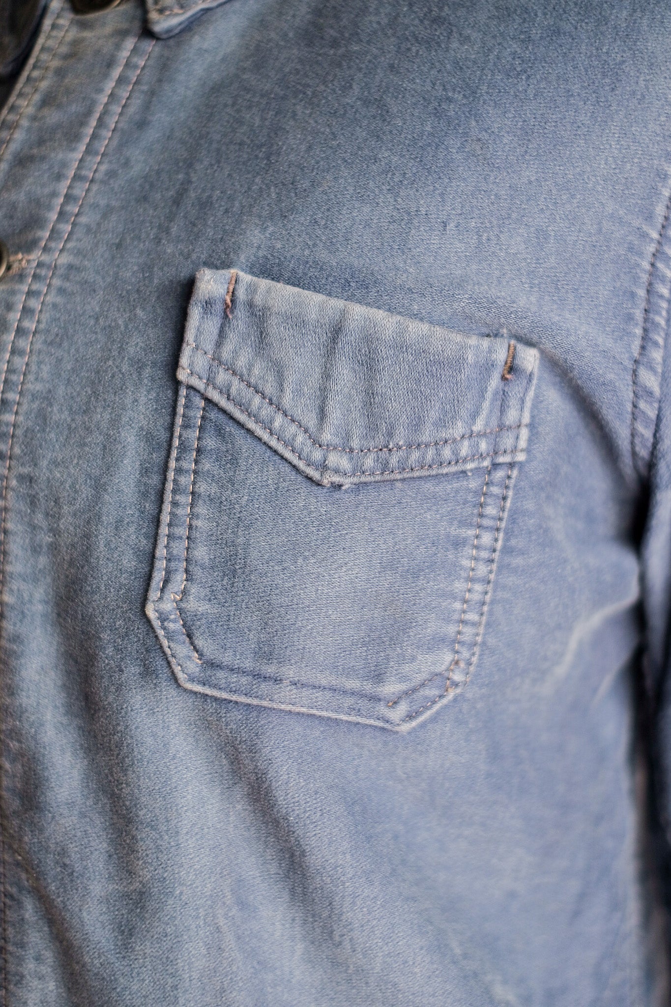 ［~40's］French Vintage Blue Moleskin Work Jacket