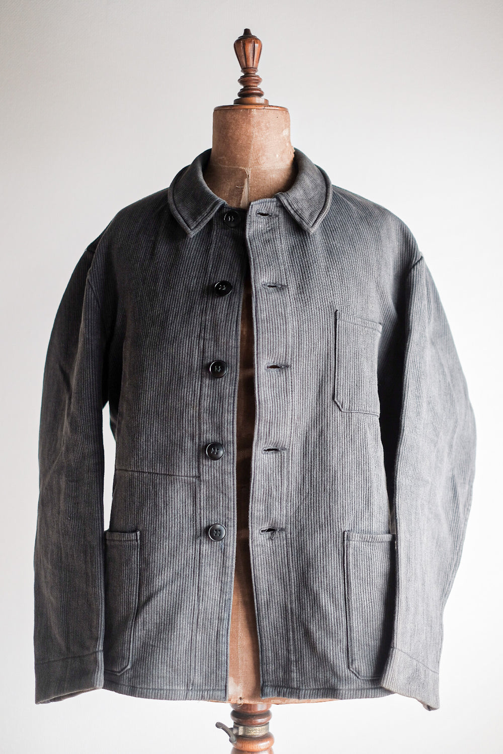 【~50’s】French Vintage Gray Cotton Pique Work Jacket