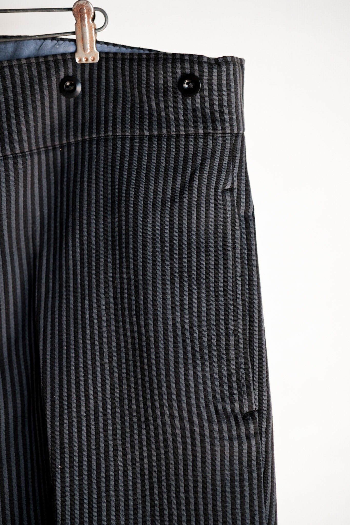［~30's］French Vintage Cotton Pique Striped Work Pants "Dead Stock"