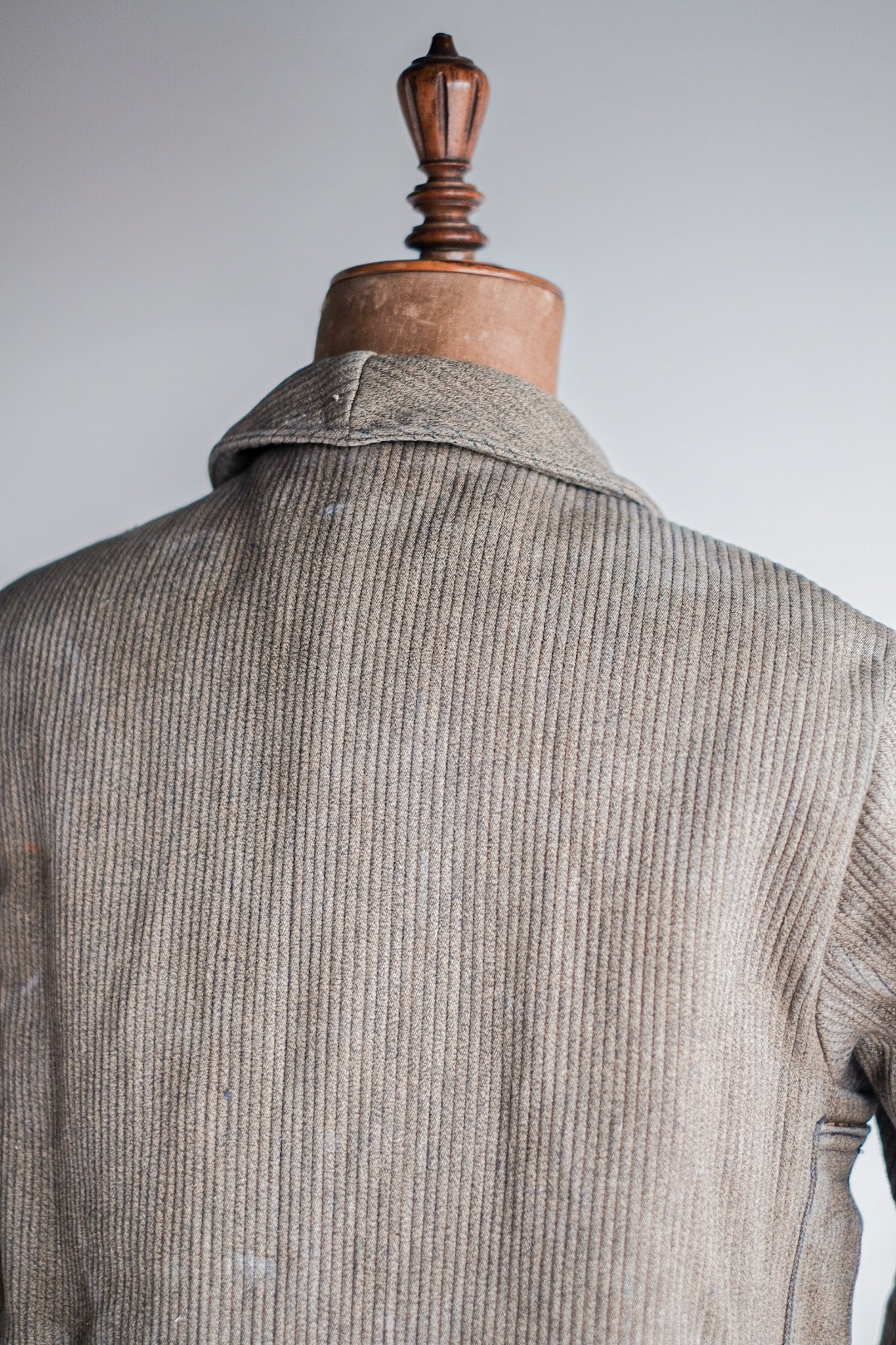 ［~40's］French Vintage Brown Salt & Pepper Cotton Pique Hunting Jacket