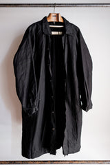 [ต้น 20 C] ผ้าลินินสีดำสีดำโบราณของฝรั่งเศส Smock Type "Biaude" "Dead Stock"